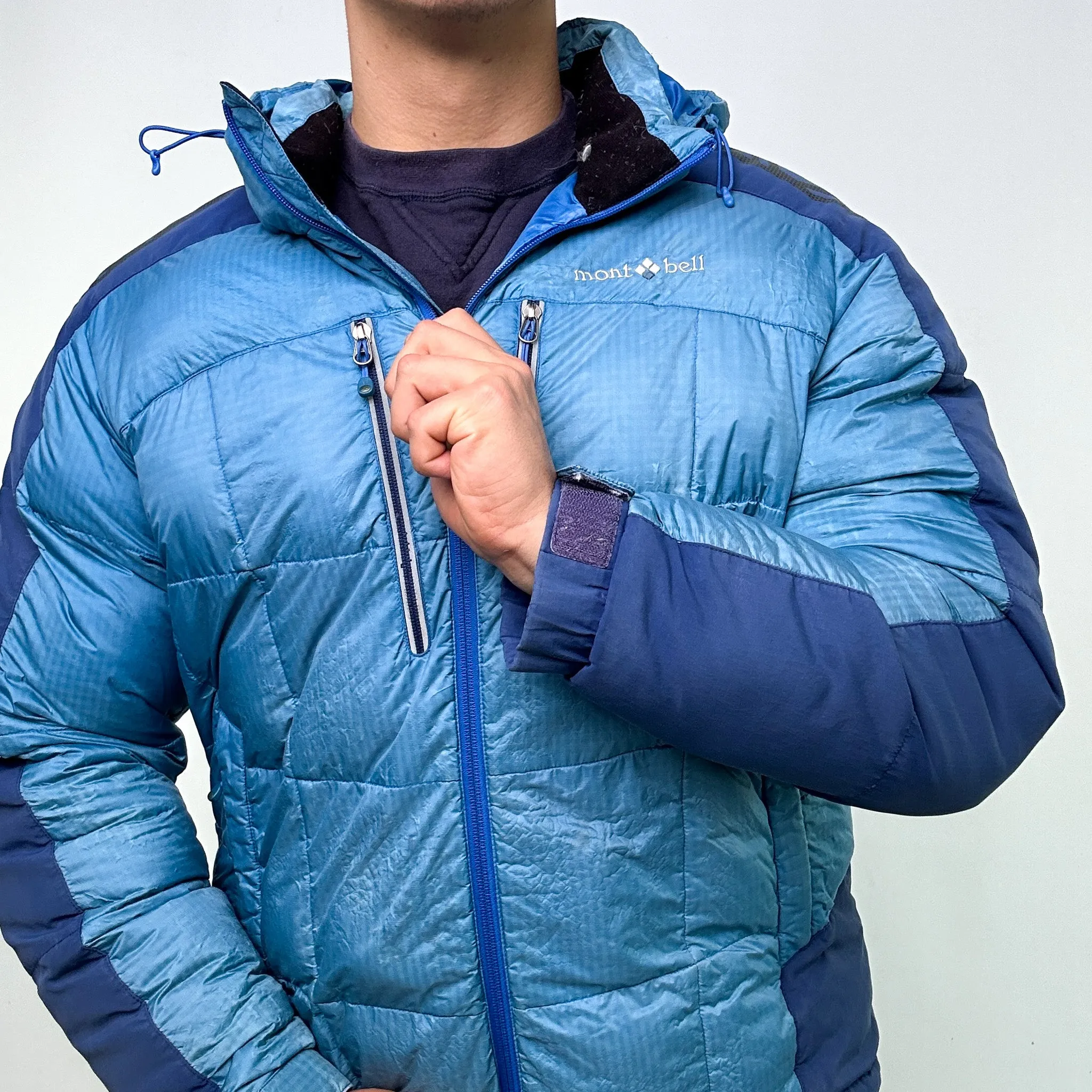 Light Blue y2ks Montbell Puffer Jacket Coat (L)