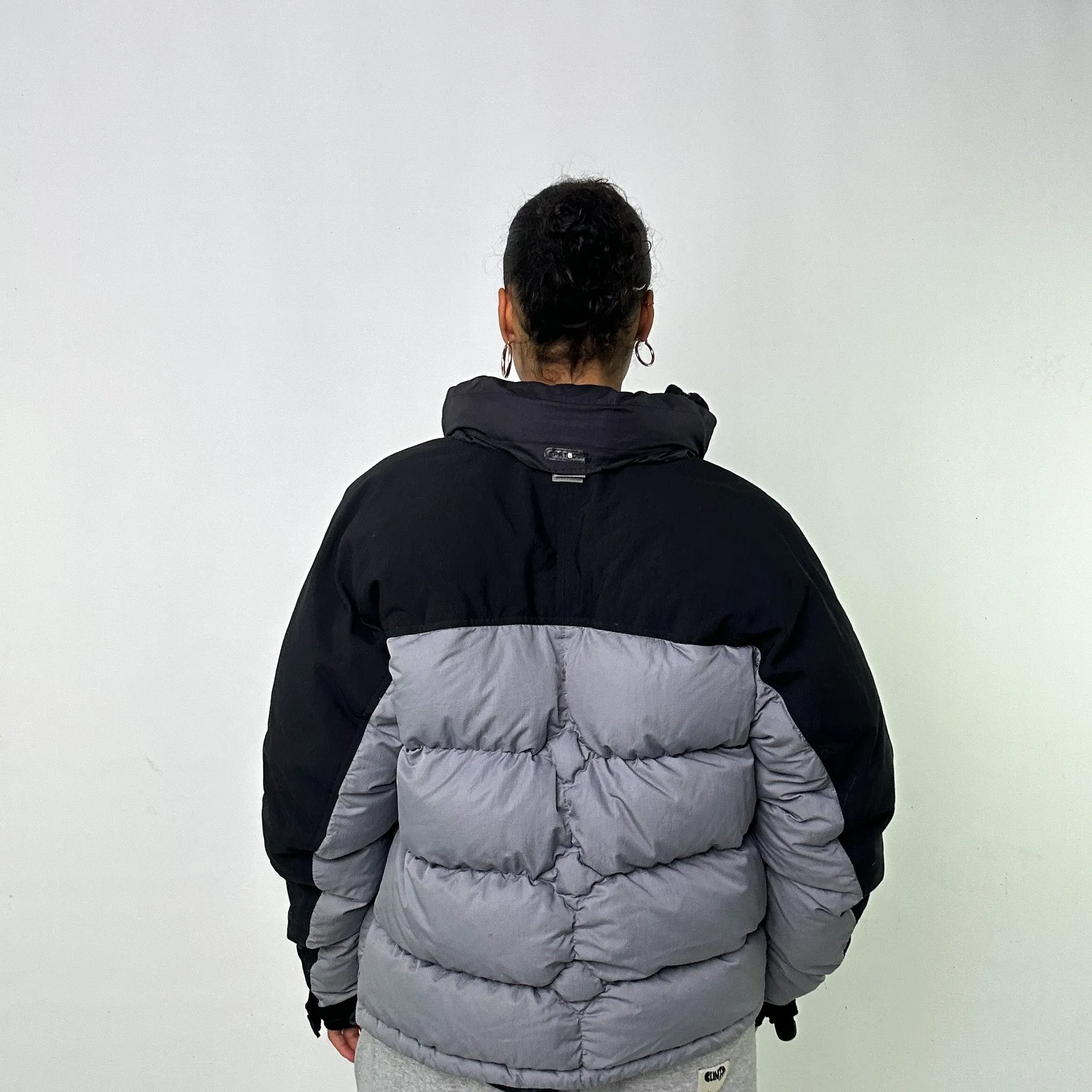 LIGHT GREY Y2KS NIKE PUFFER JACKET COAT (