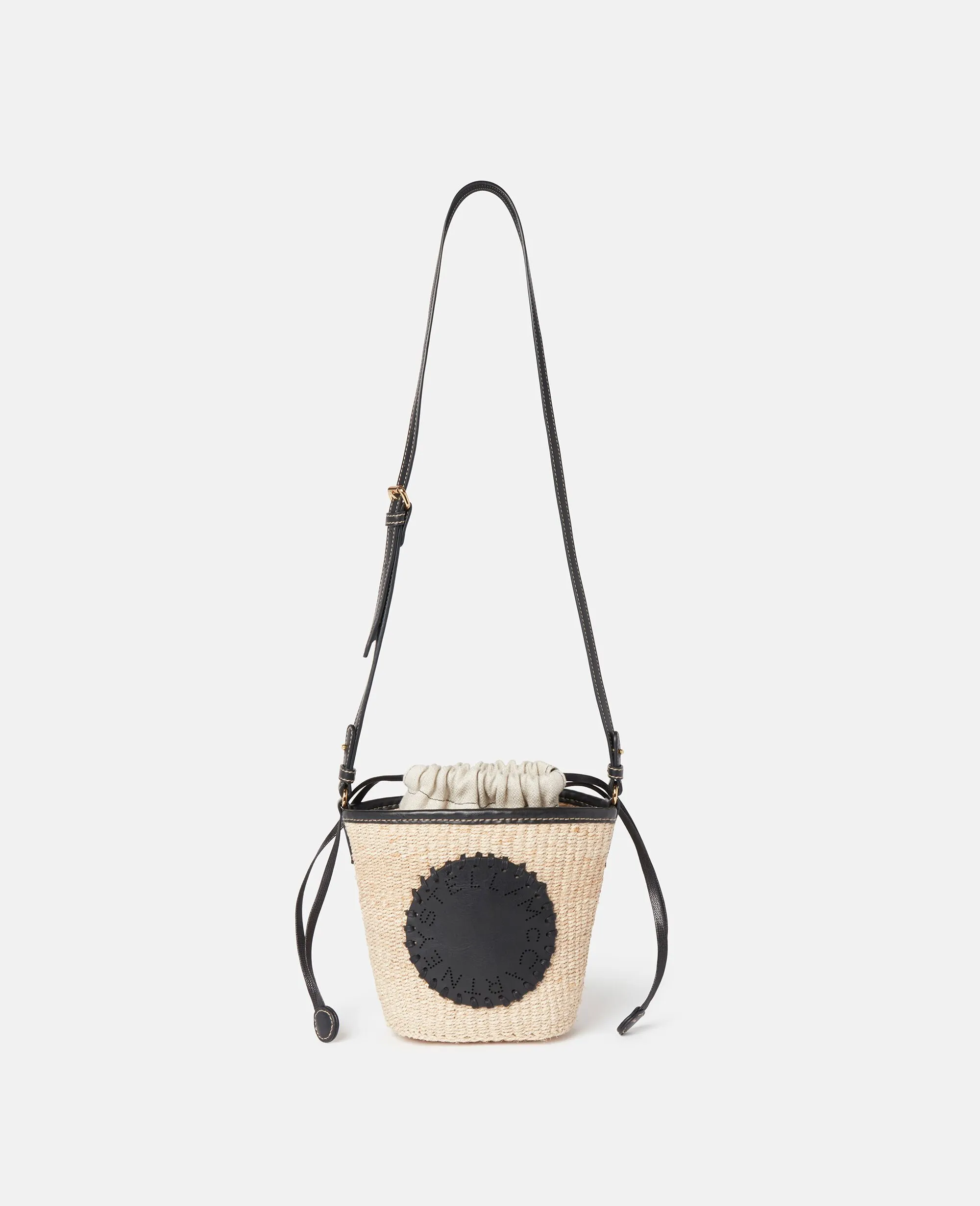 Logo Raffia Crossbody Bag