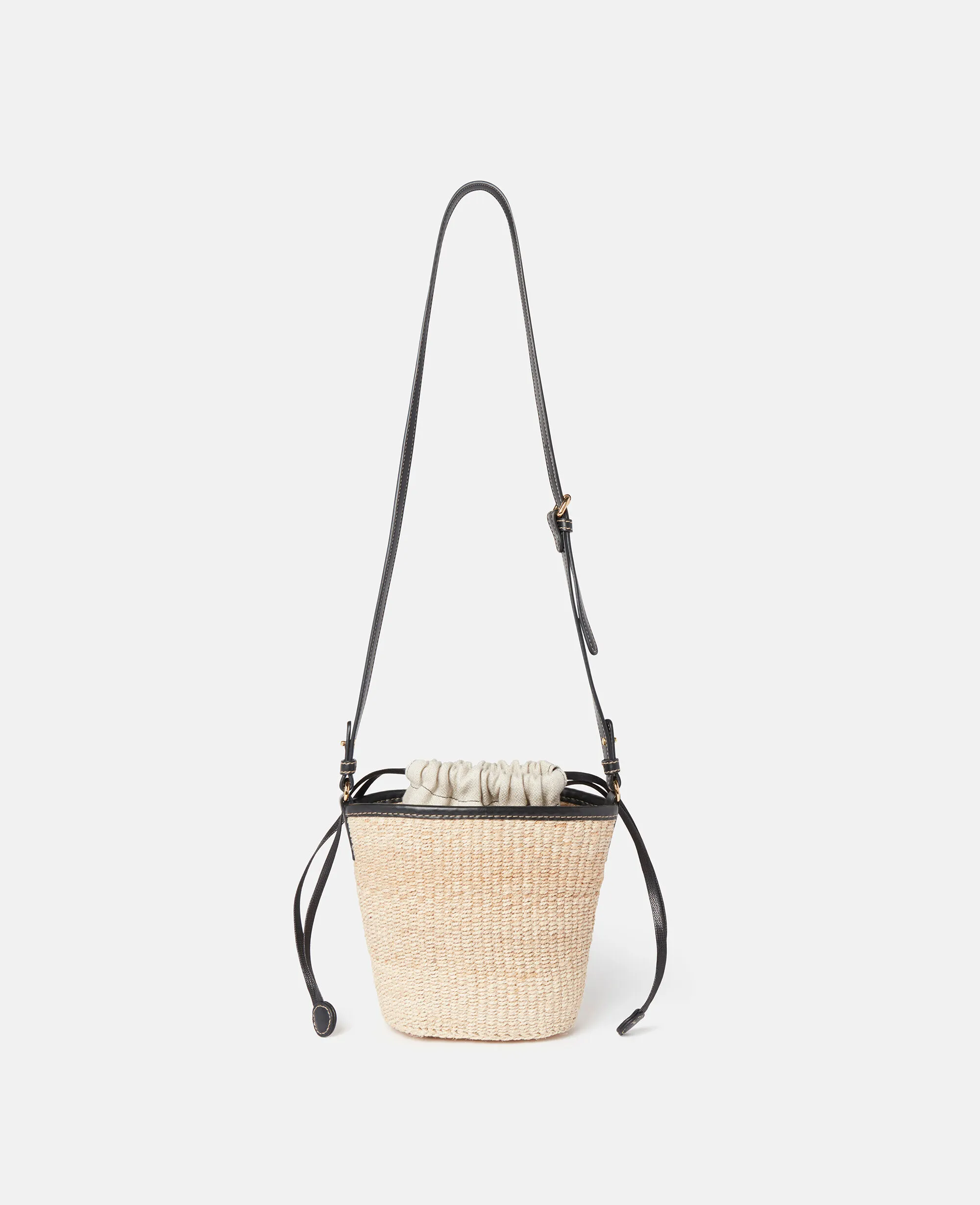 Logo Raffia Crossbody Bag