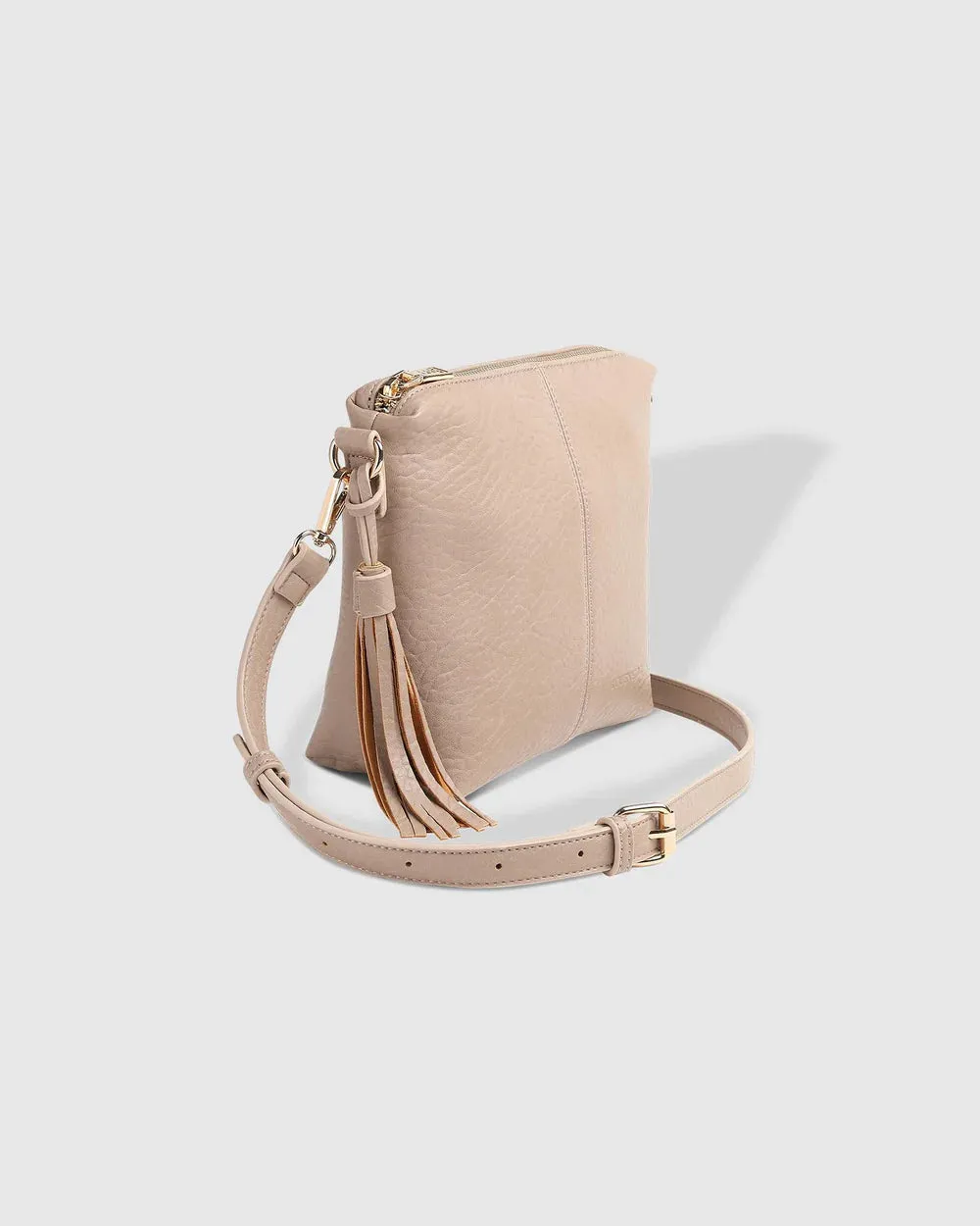 Louenhide Kasey Crossbody Bag with Logo Strap - Putty