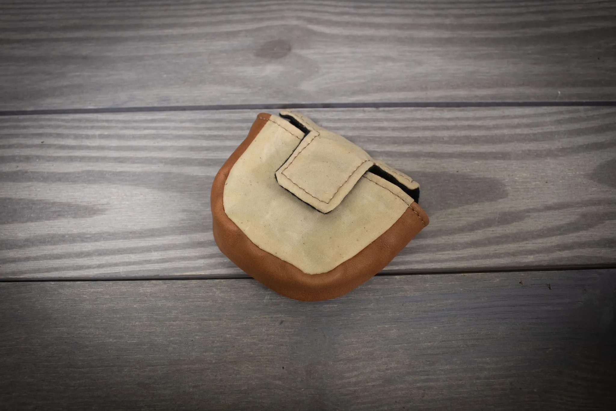 Mallet Style Putter Cover- Waxed Cotton Duck and Leather