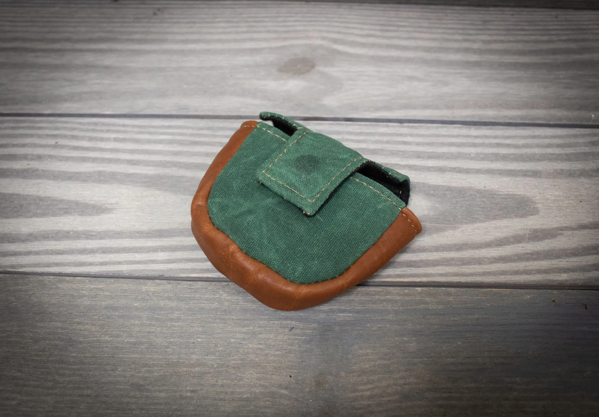 Mallet Style Putter Cover- Waxed Cotton Duck and Leather