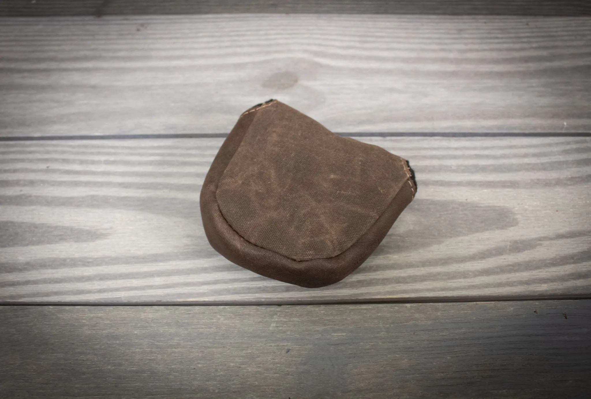 Mallet Style Putter Cover- Waxed Cotton Duck and Leather