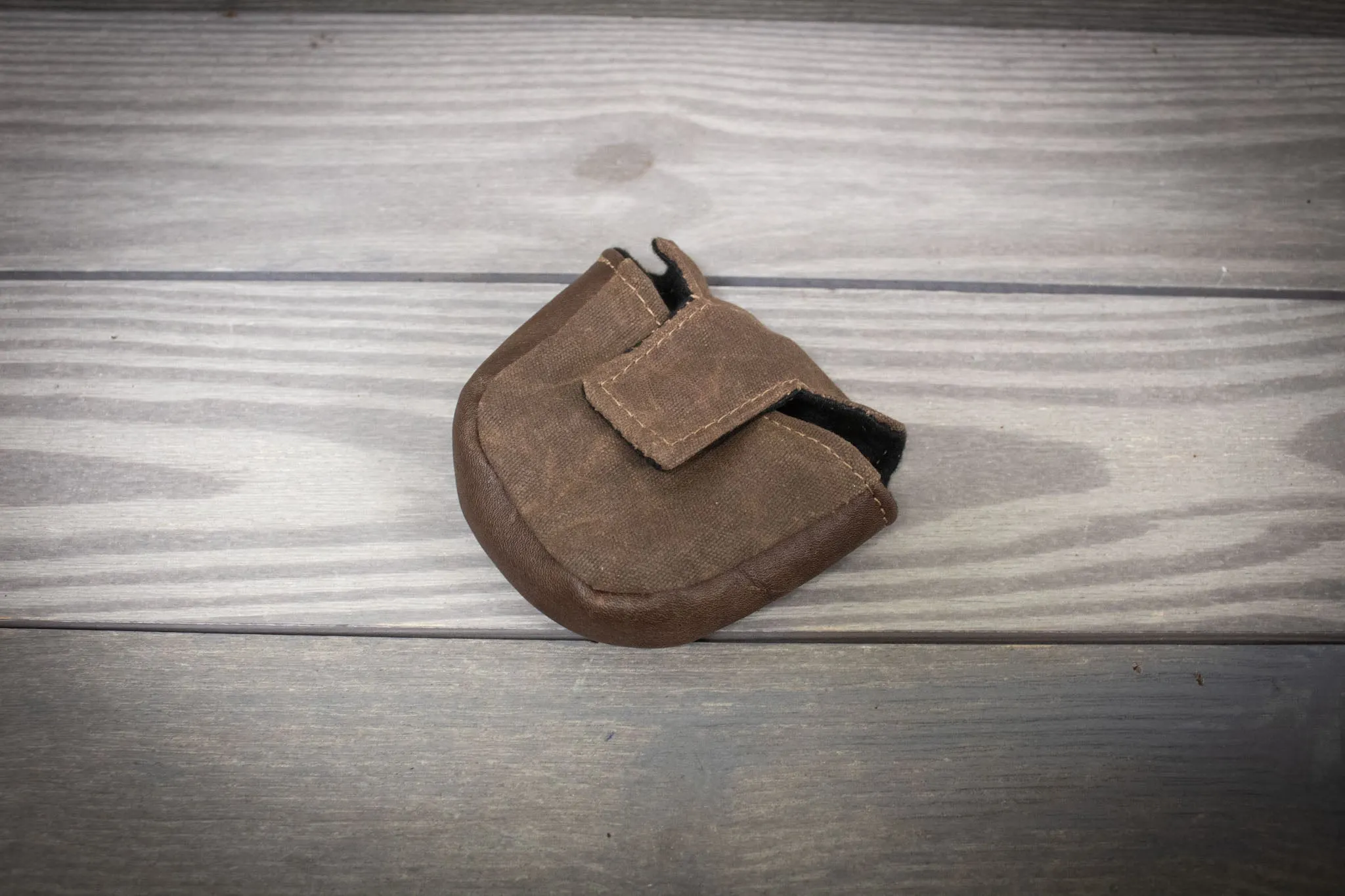 Mallet Style Putter Cover- Waxed Cotton Duck and Leather