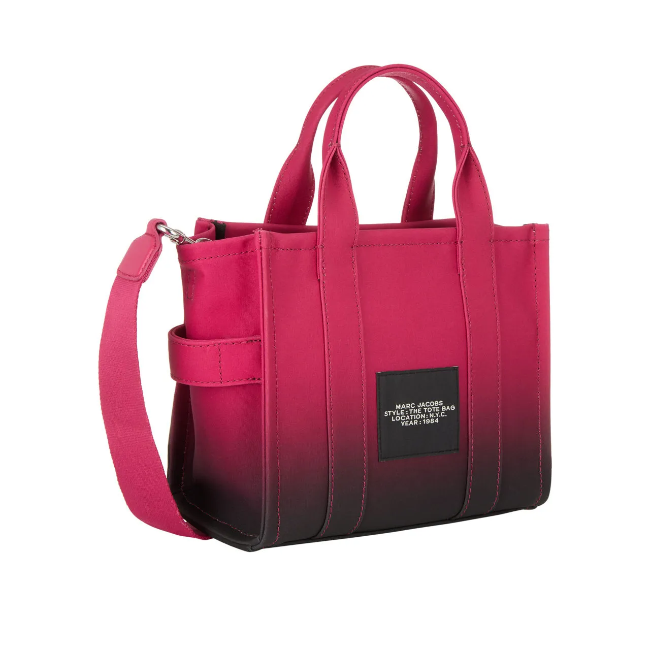 MARC JACOBS The Ombré Coated Canvas Small Tote Bag - Pink Black