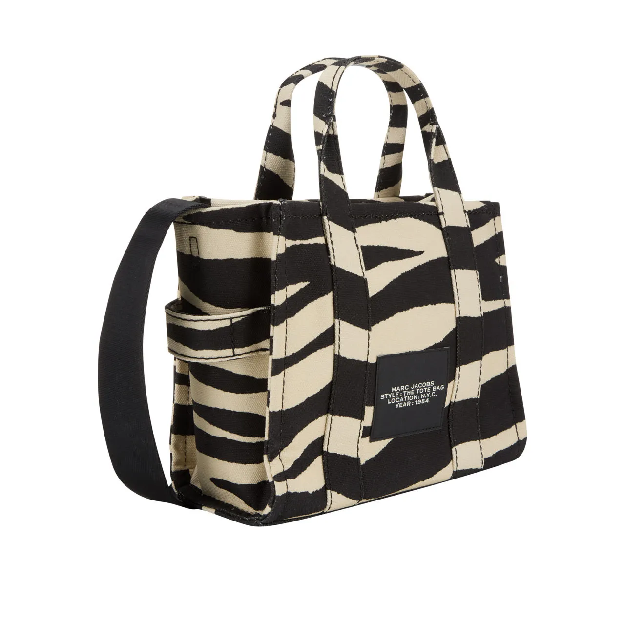 MARC JACOBS The Zebra Small Tote Bag - Black White