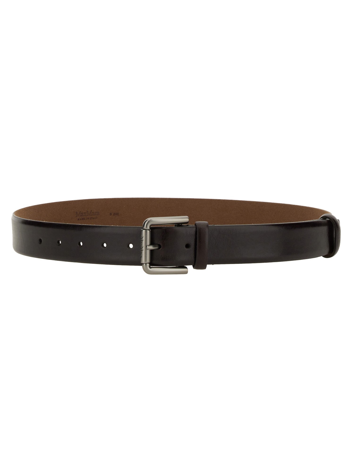 MAX MARA    LEATHER BELT WITH BUCKLE