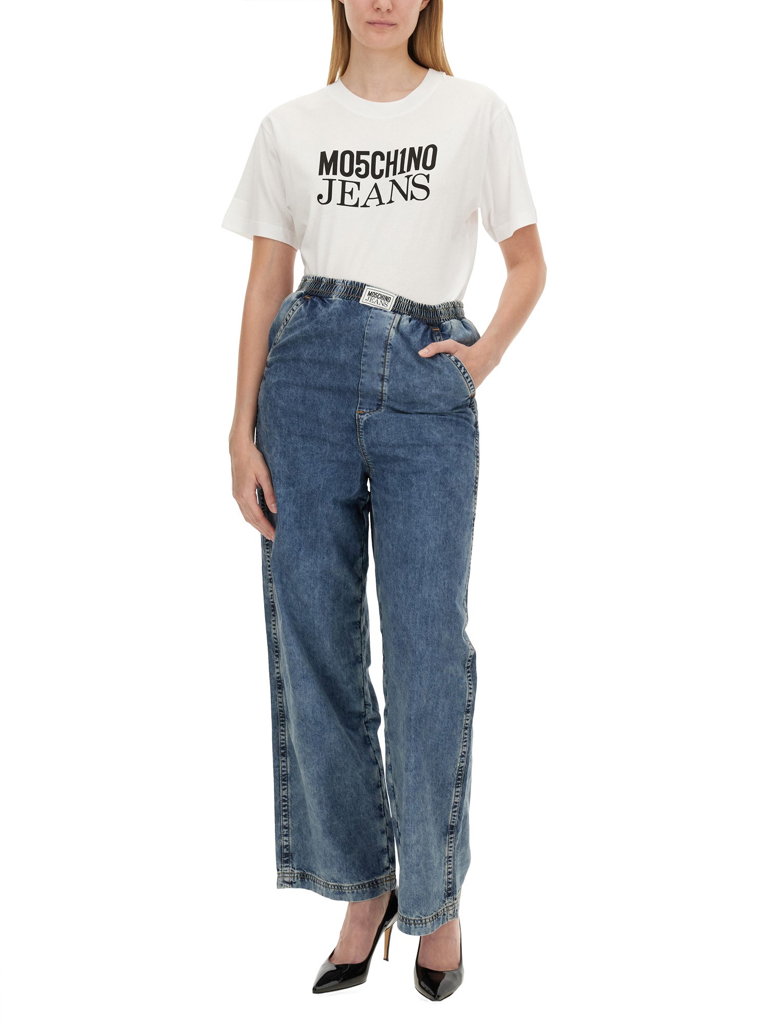 MOSCHINO JEANS    T-SHIRT WITH LOGO