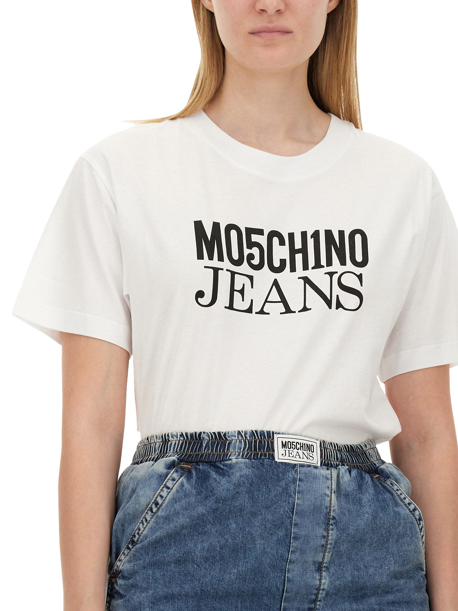 MOSCHINO JEANS    T-SHIRT WITH LOGO