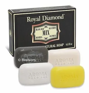 Natural Cosmetic Soap Aroma Dead Sea Royal Diamond MIX 4 Pcs  4.3fl.oz(125 ml)