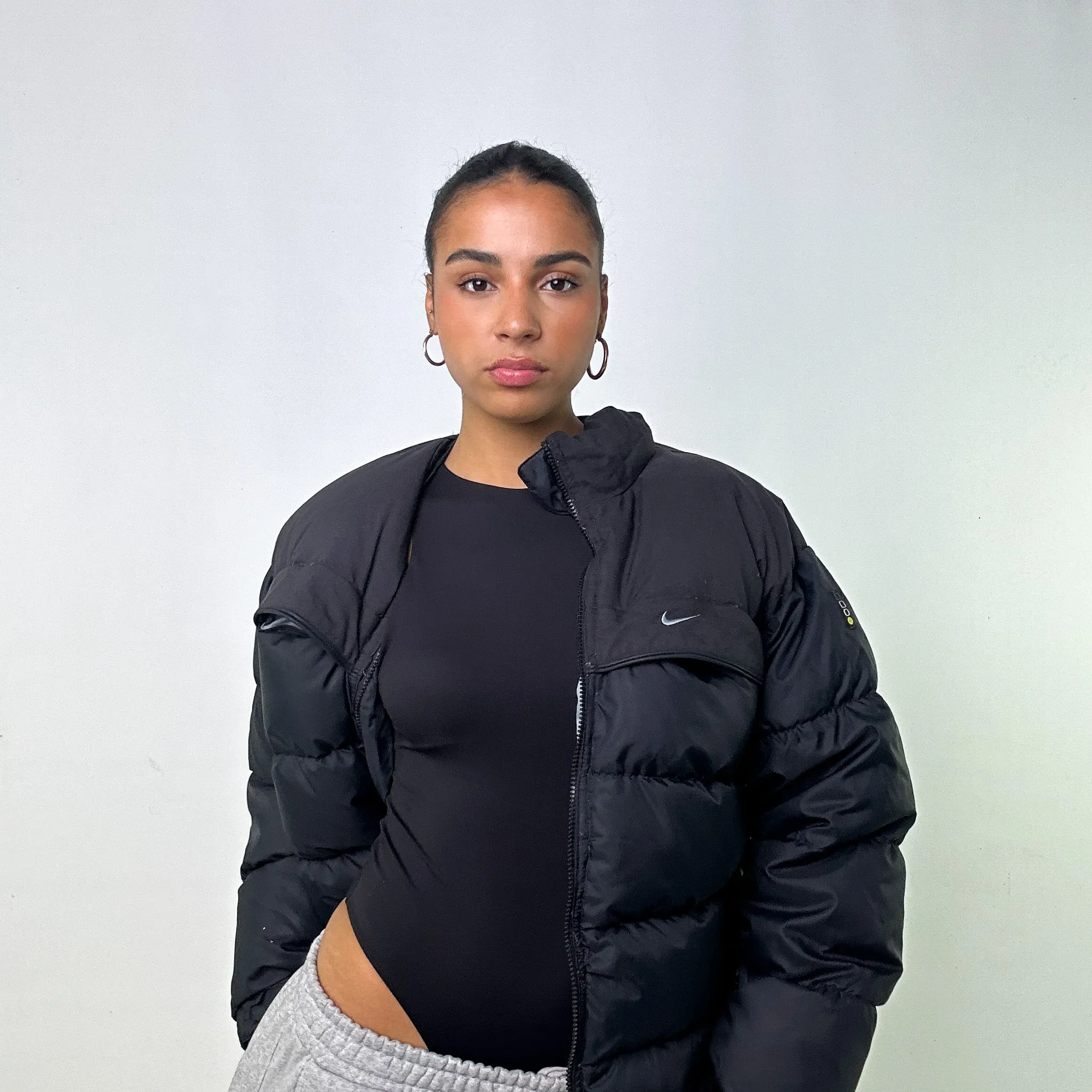 NAVY BLUE 90S NIKE PUFFER JACKET COAT (