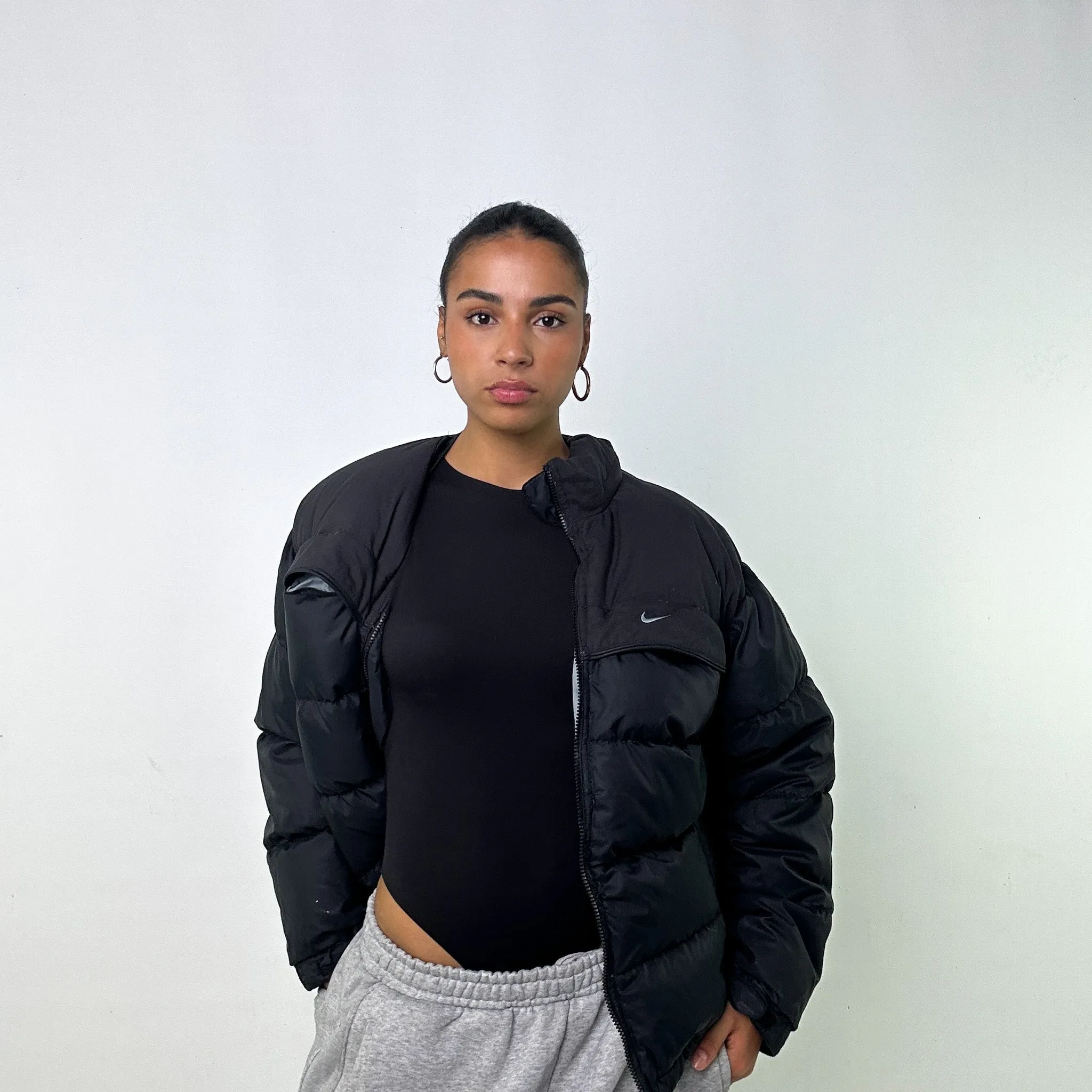 NAVY BLUE 90S NIKE PUFFER JACKET COAT (