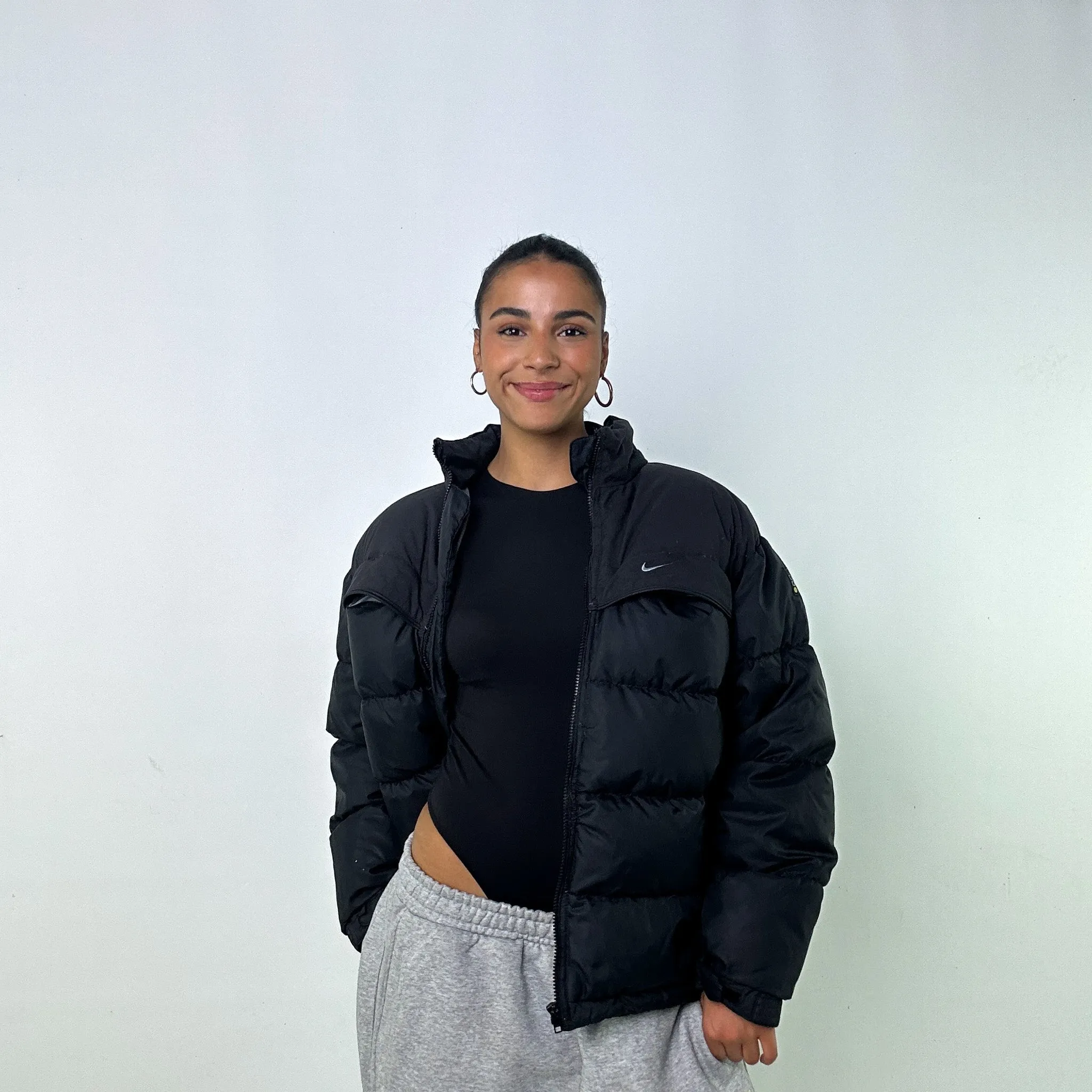 NAVY BLUE 90S NIKE PUFFER JACKET COAT (