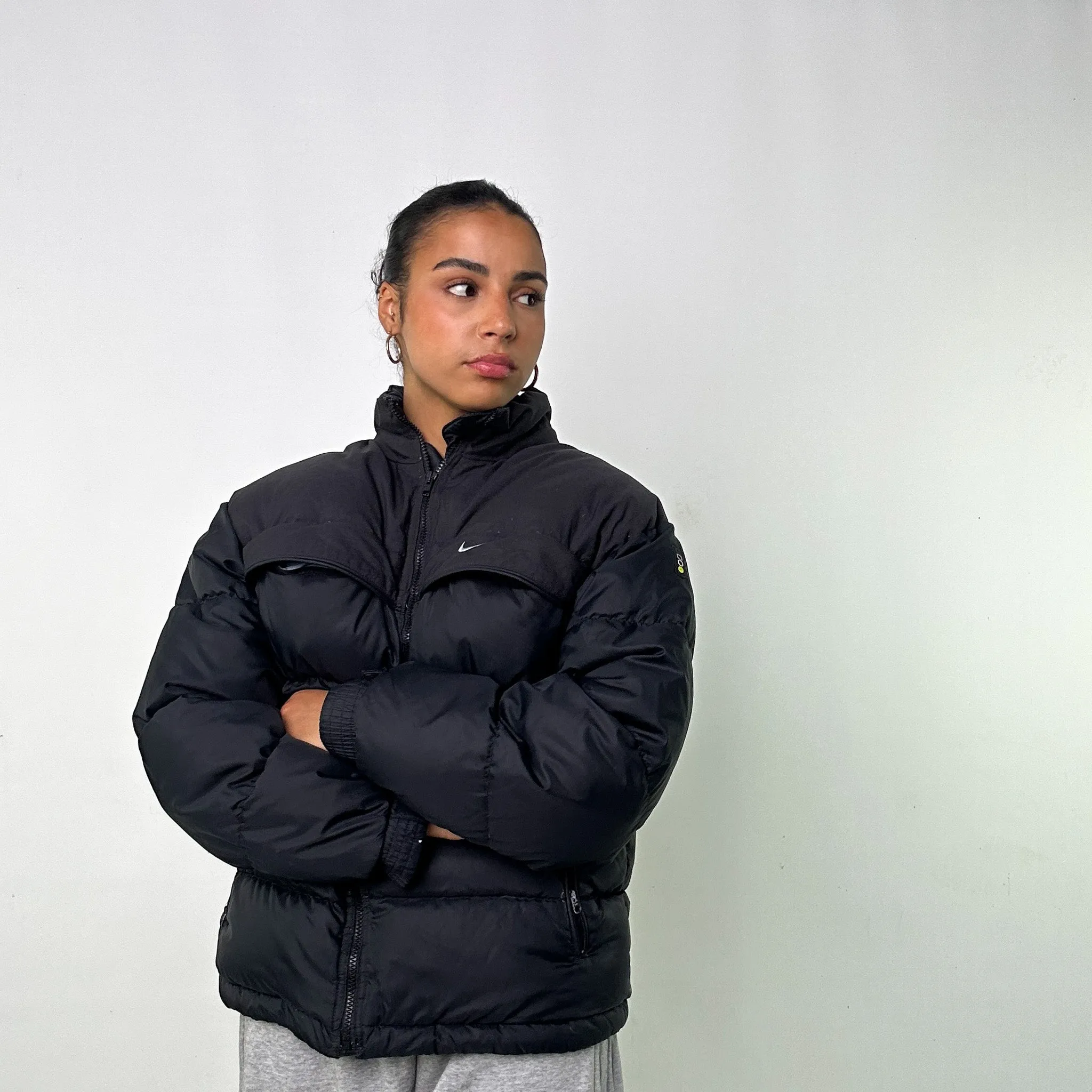 NAVY BLUE 90S NIKE PUFFER JACKET COAT (