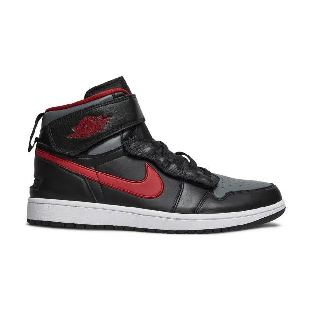 Nike air jordan 1 high flyease (smoke grey gym red/ black/ smoke grey/ white/ gym red) men us 8-13 c