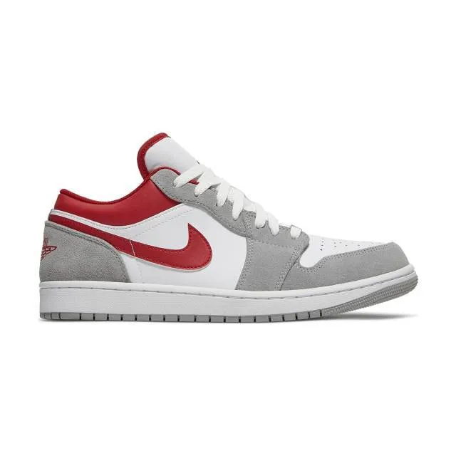 Nike air jordan 1 low se (light smoke grey/ white/ gym red) men u