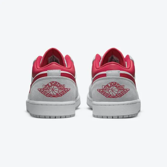 Nike air jordan 1 low se (light smoke grey/ white/ gym red) men u