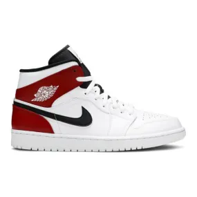 Nike air jordan 1 mid (white chicago/ white/ black gym red) men us 8-13 554724-116