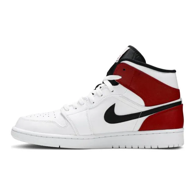 Nike air jordan 1 mid (white chicago/ white/ black gym red) men us 8-13 554724-116