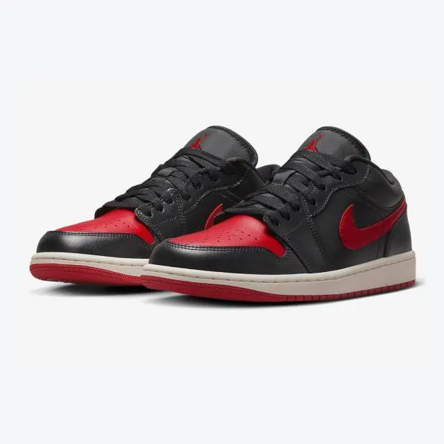 Nike women's air jordan 1 low (bred sail/ black/ gym red/ sail) sizes 6-10 dc0774-061