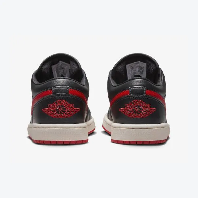 Nike women's air jordan 1 low (bred sail/ black/ gym red/ sail) sizes 6-10 dc0774-061