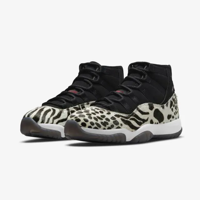 Nike women's air jordan 11 retro (animal instinct/ multi-color/ black/ gym red/ sail/ white) sizes 6