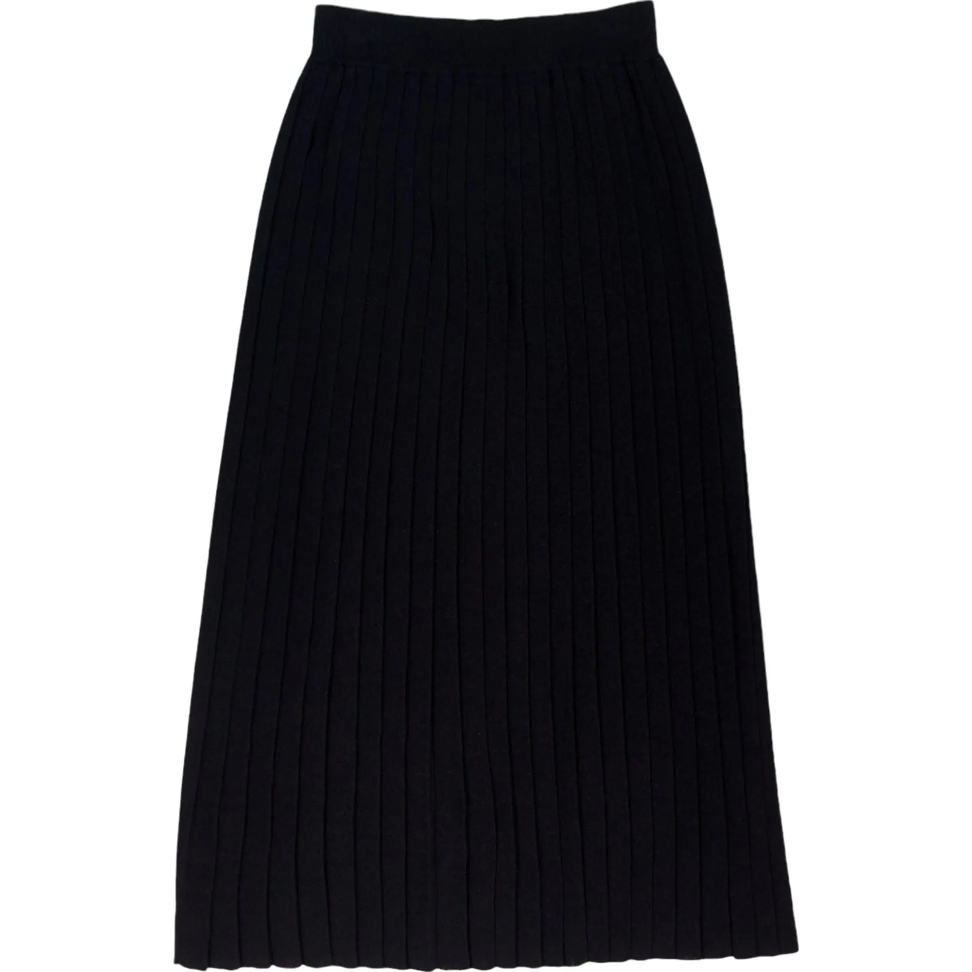 Novo Black Metallic Midi Skirt