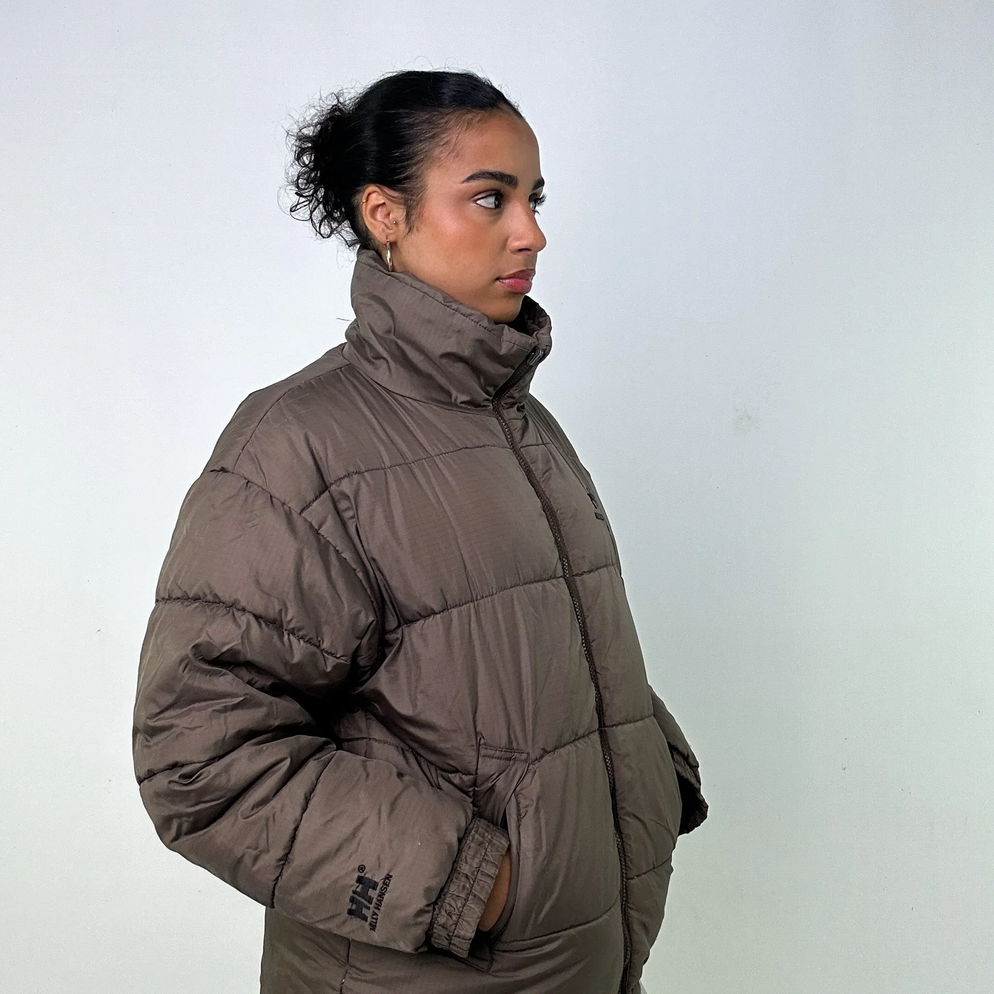 OLIVE GREEN 90S HELLY HANSEN PUFFER JACKET COAT (