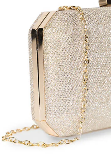 Paradox London Glitter Mesh ’Dulcie’ Box Clutch Bag | Grattan