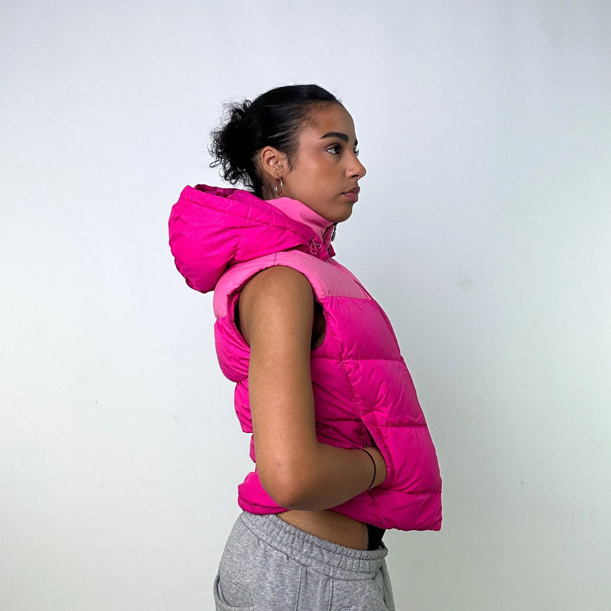 Pink y2ks NIKE Puffer Jacket Coat Gilet (S)