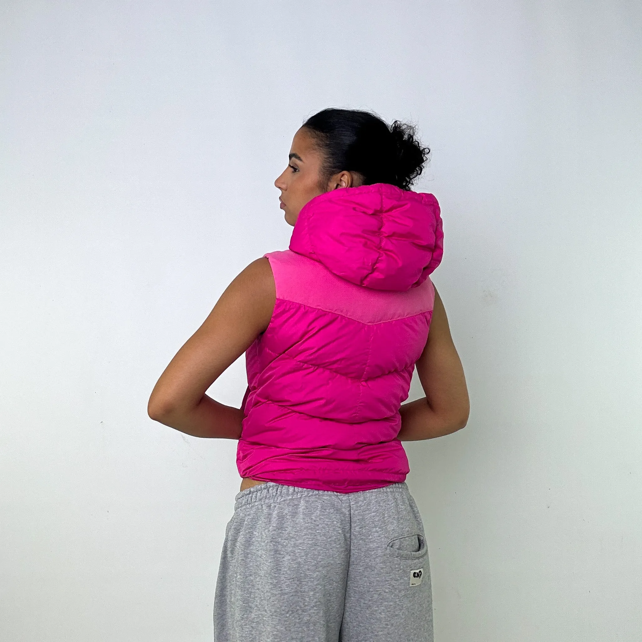 Pink y2ks NIKE Puffer Jacket Coat Gilet (S)