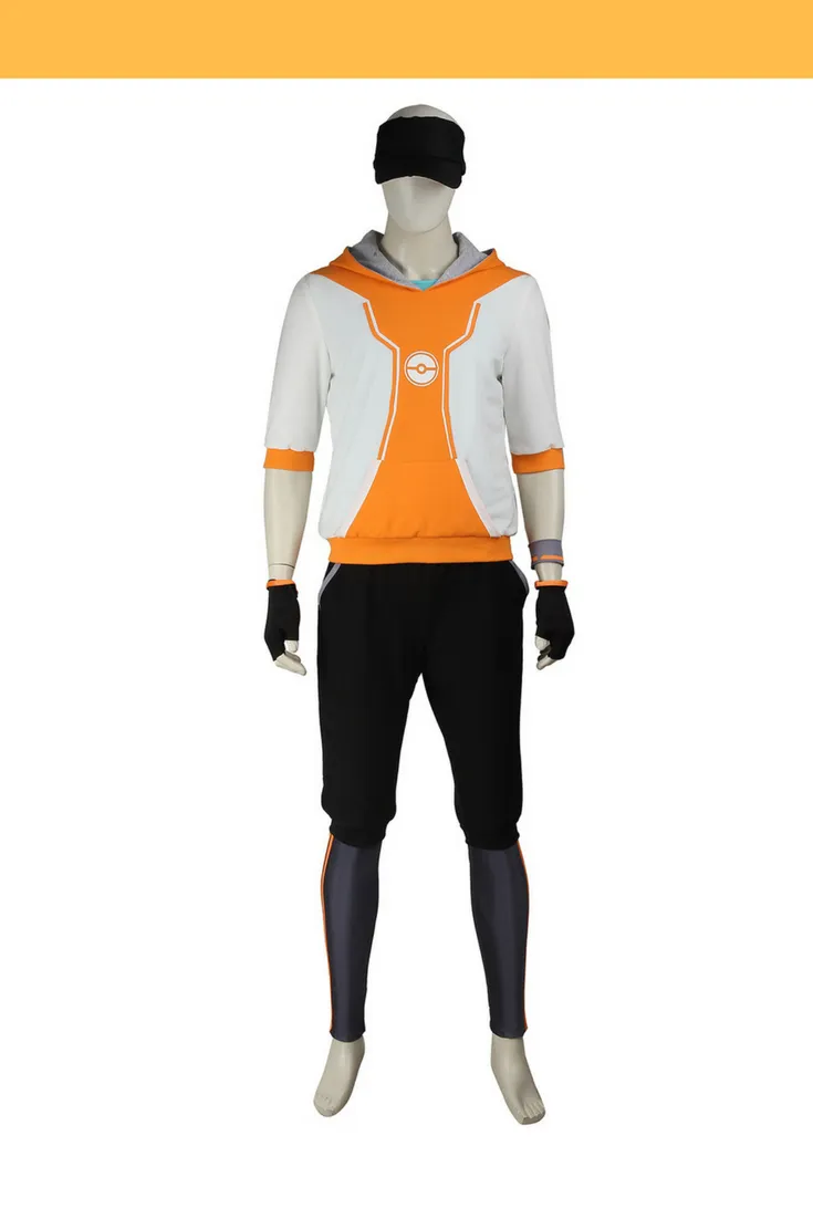 Pokemon Go Orange Male Trainer Cosplay Costume