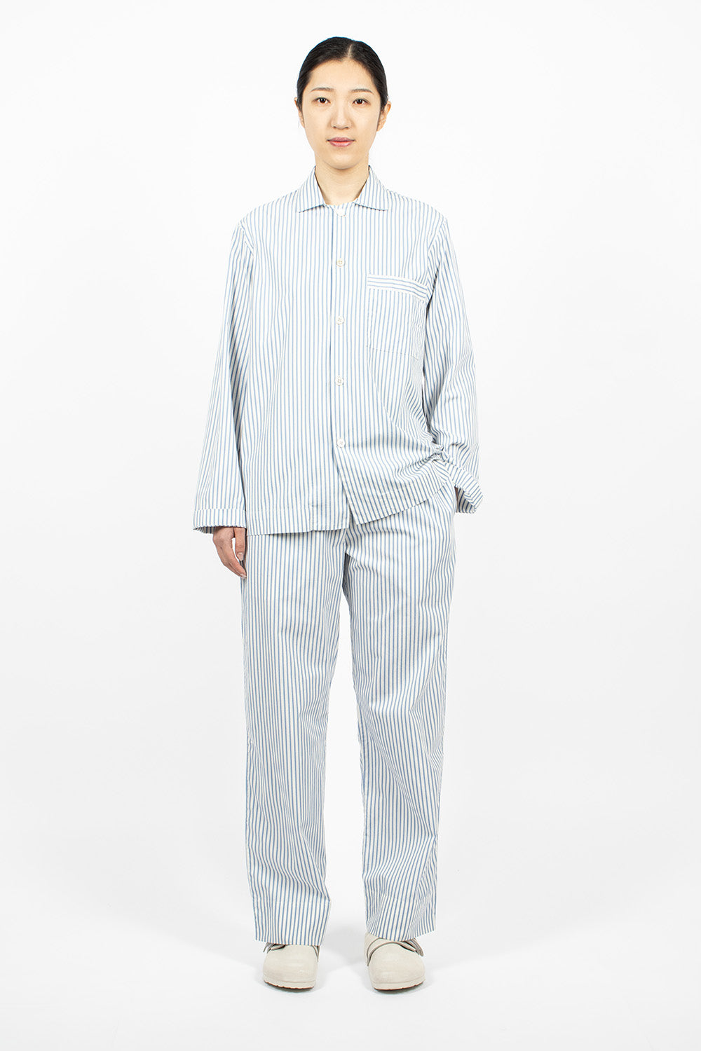 Poplin Pyjama Pants Placid Blue Stripes