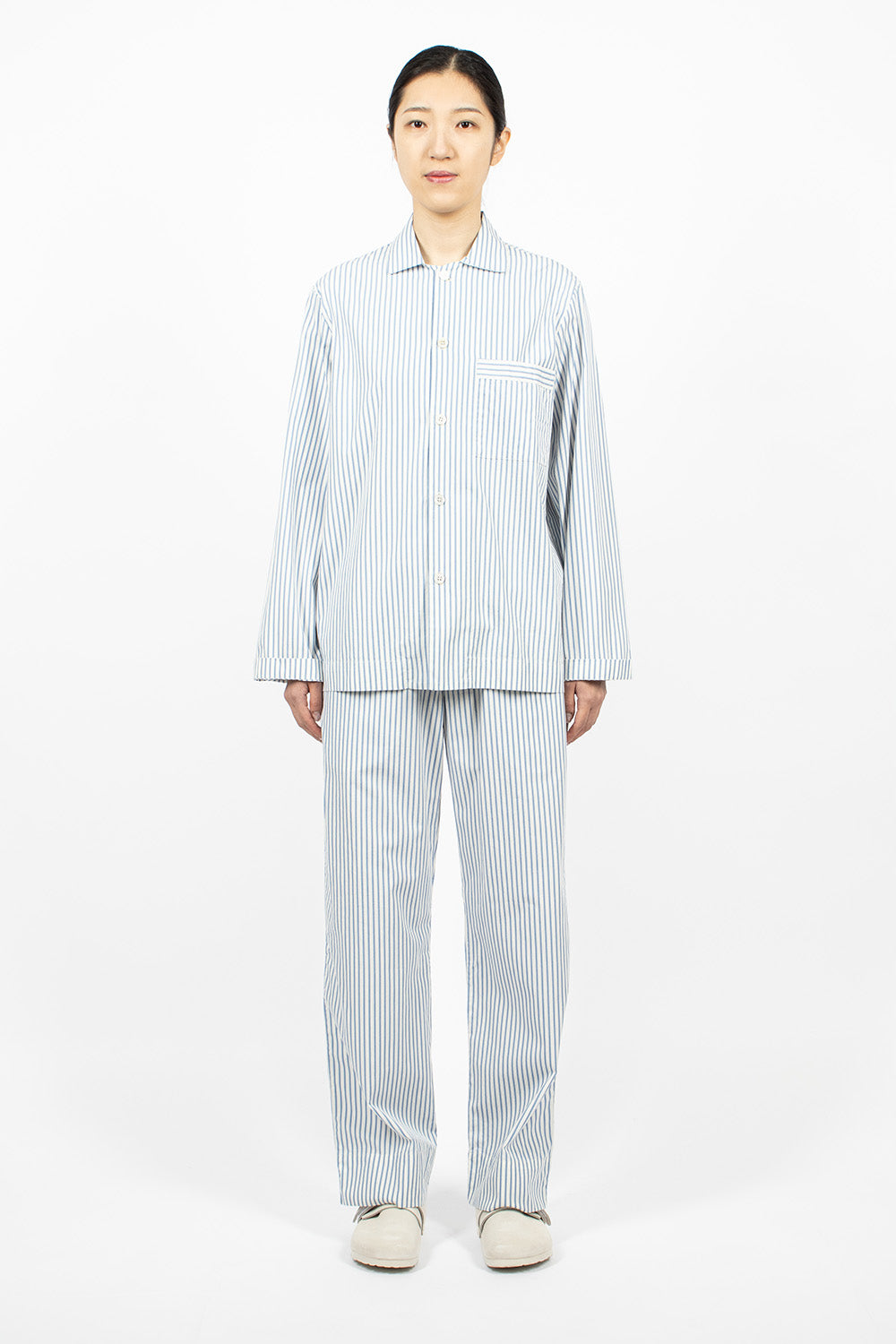 Poplin Pyjama Pants Placid Blue Stripes