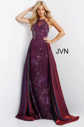 Purple 18 Jovani 07379 Embellished Backless Long Prom Dress Sale