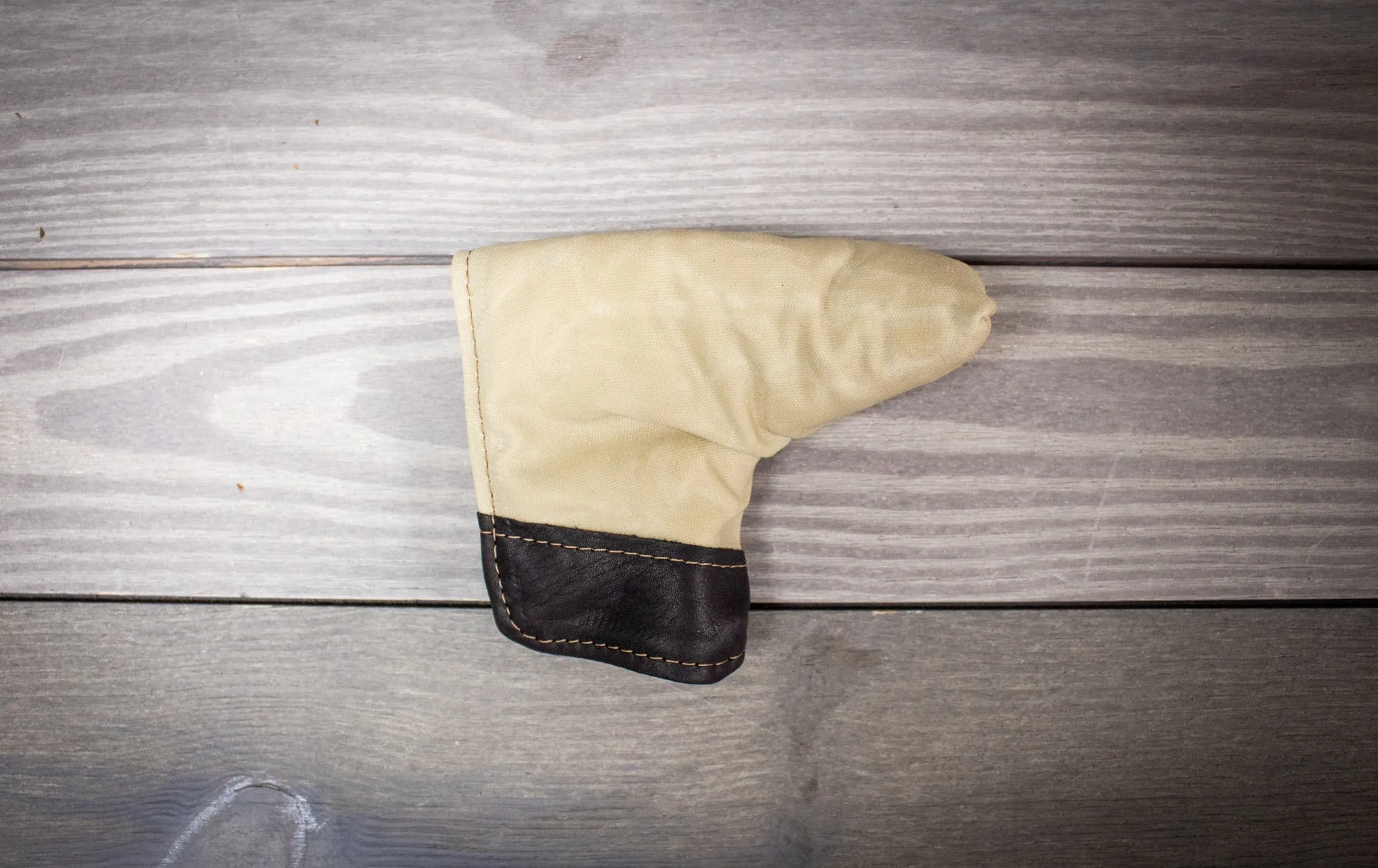 Putter Cover- Waxed Cotton Duck and Leather