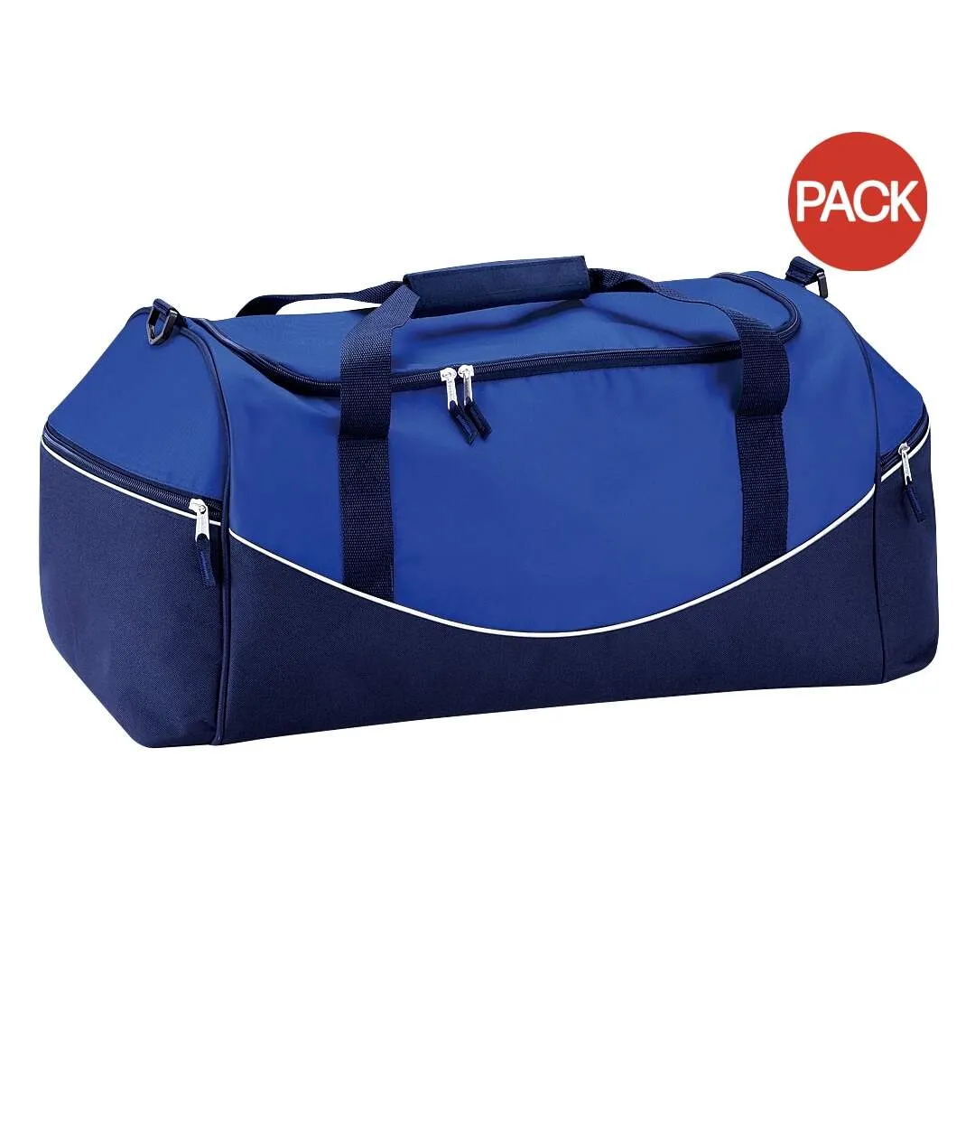 Quadra Teamwear Holdall Duffel Bag (55 liters) (Pack of 2) (Bright Royal/French Navy/White) (One Size) - UTBC4438