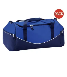 Quadra Teamwear Holdall Duffel Bag (55 liters) (Pack of 2) (Bright Royal/French Navy/White) (One Size) - UTBC4438