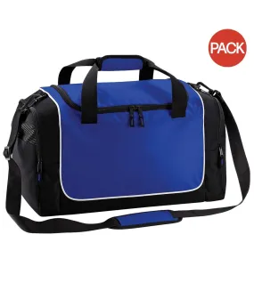 Quadra Teamwear Locker Duffel Bag (30 liters) (Pack of 2) (Bright Royal/Black/White) (One Size) - UTBC4443