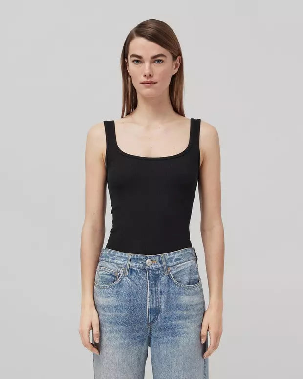 Rag & Bone Essential Rib Scoop Neck Tank