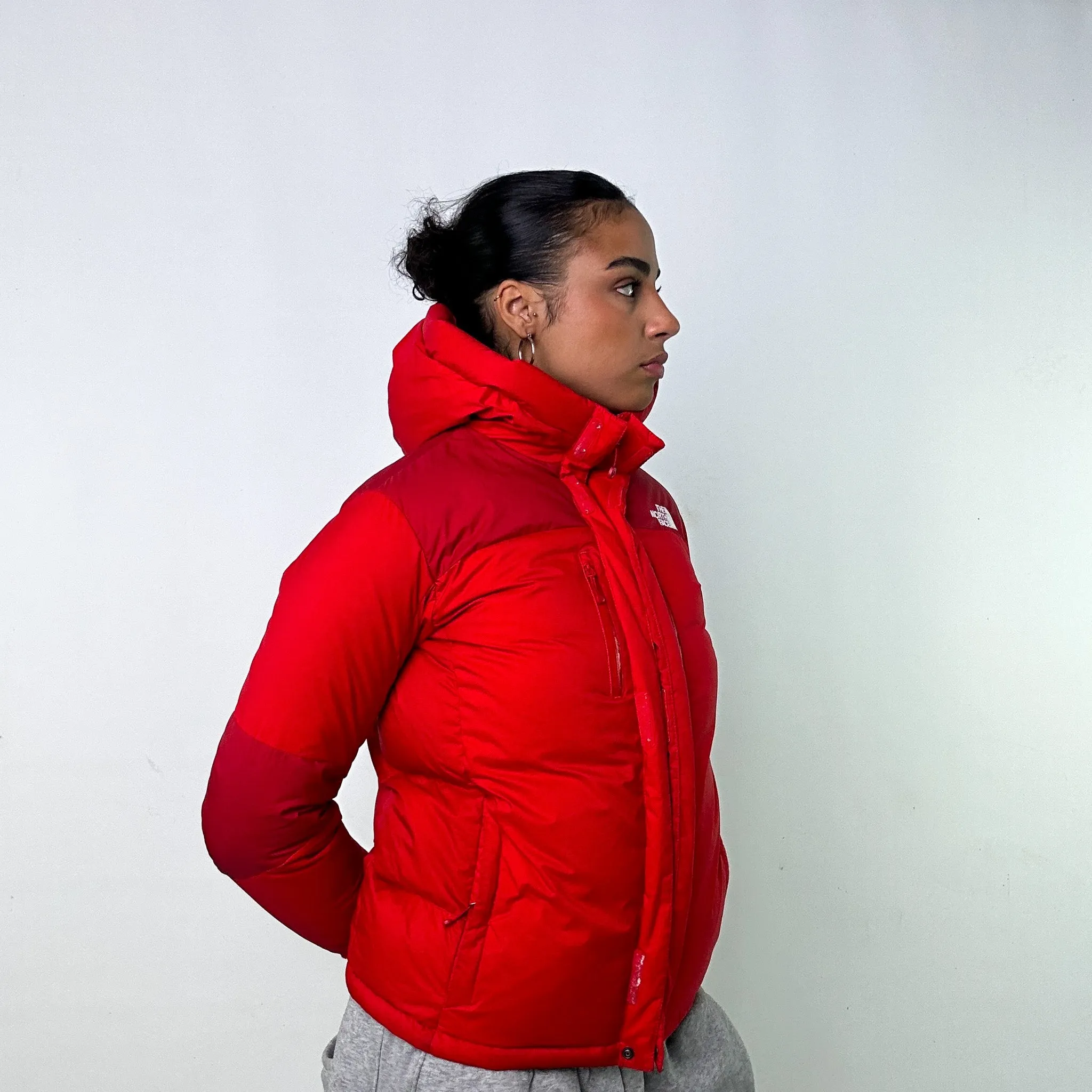 RED 90S THE NORTH FACE HYVENT PUFFER JACKET COAT (