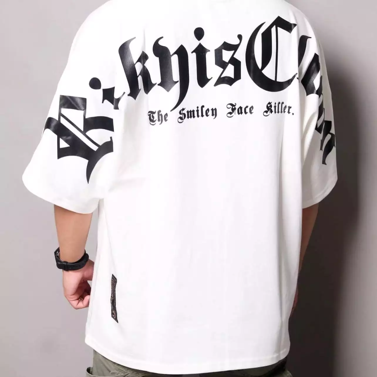 Rickyisclown [RIC] Gothic Logo Drop Shoulder Oversized Tee White [R8210720M-A]