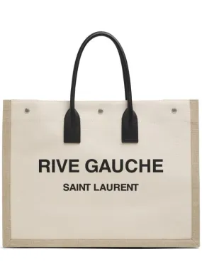 Saint Laurent   Rive Gauche canvas tote bag 