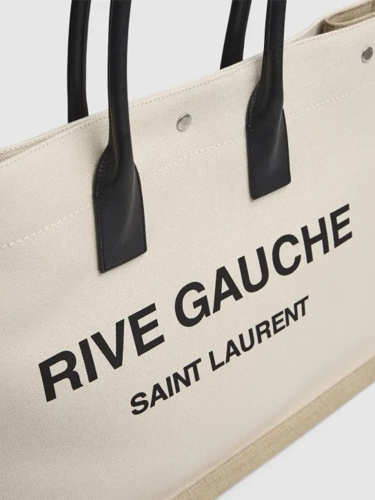 Saint Laurent   Rive Gauche canvas tote bag 