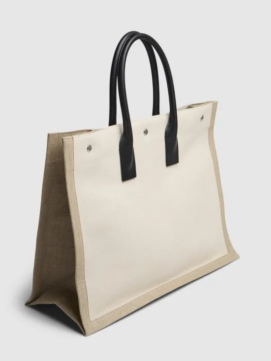 Saint Laurent   Rive Gauche canvas tote bag 