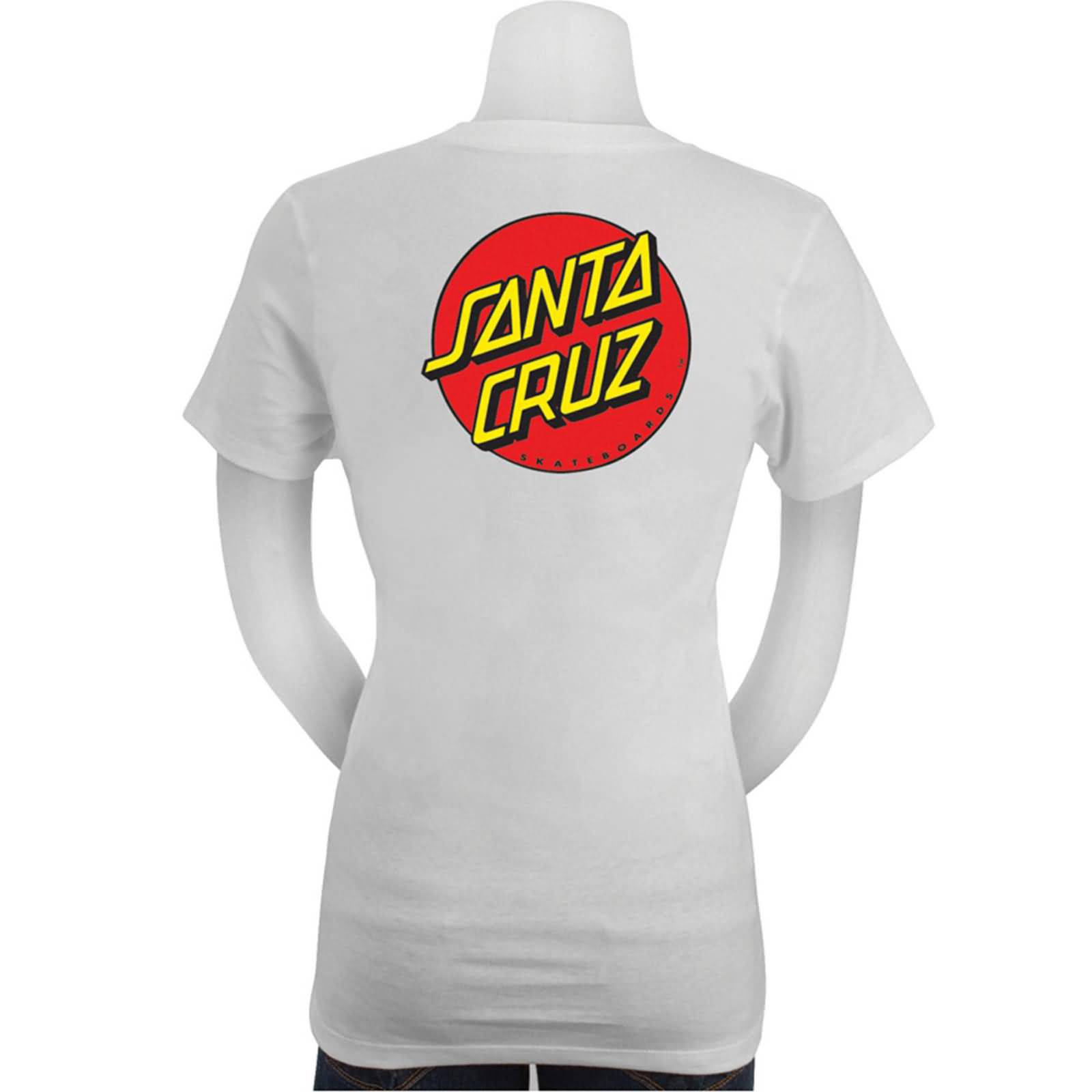 Santa Cruz Classic Dot Fitted Youth Girls Short-Sleeve Shirts (Brand New)