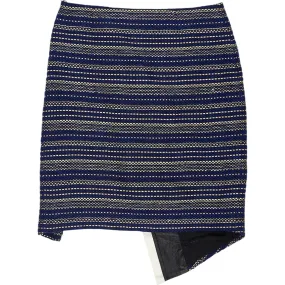 Self-Portrait Blue Stripe Skirt