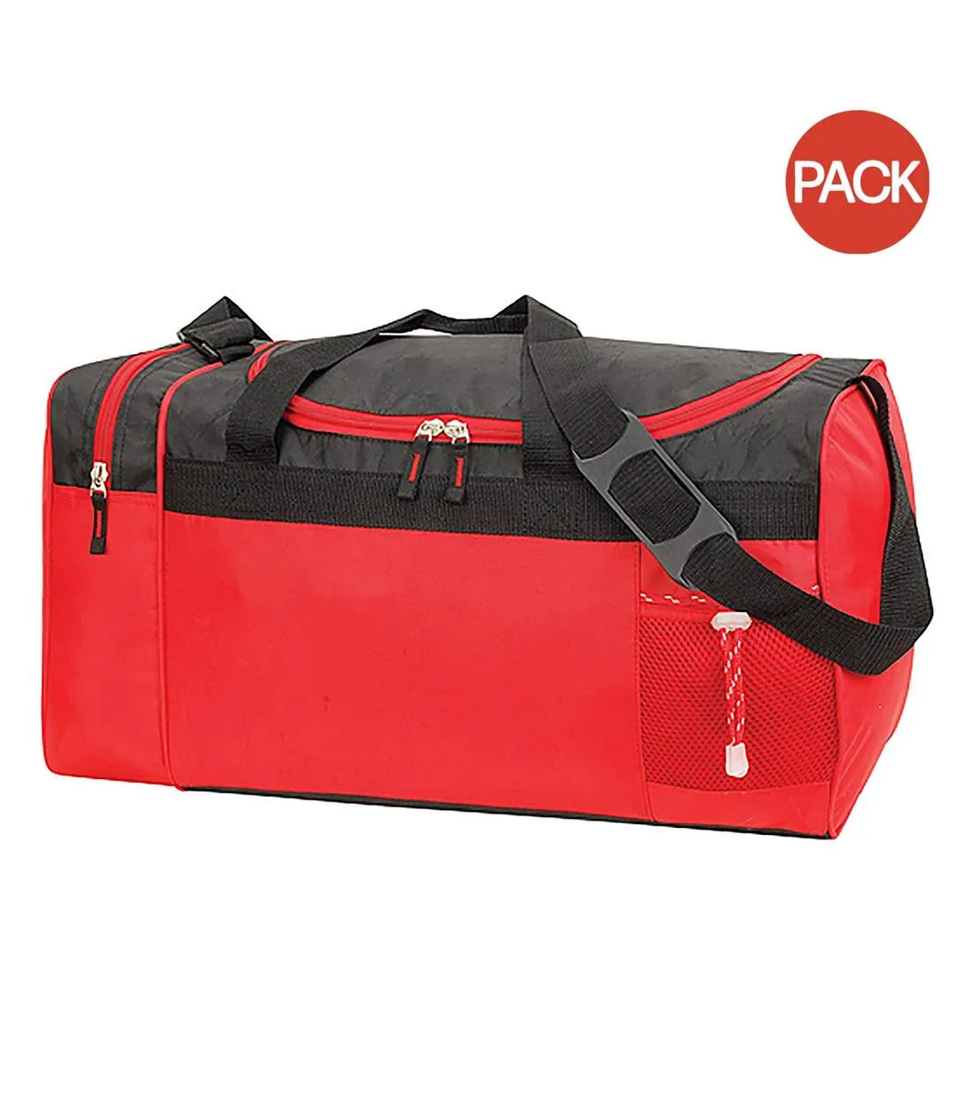 Shugon Cannes Sports/Overnight Holdall / Duffel Bag (33 liters) (Pack of 2) (Red/Black) (One Size) - UTBC4444