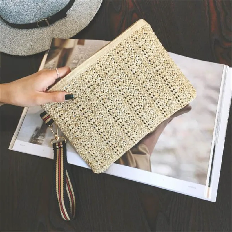 Small Casual Party Women Hbags Clutch Bag Hmade Straw Envelopes Bag for teenage girls Ladies Bolsos Mujer